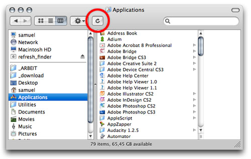 Refresh Finder Screenshot